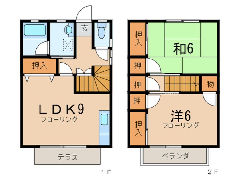 間取図 メゾン山崎(6－8号室)