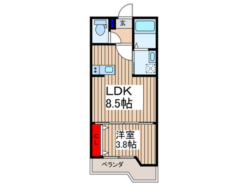 間取図 仮）新河岸共同住宅