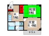 メゾングレイス 2Kの間取り