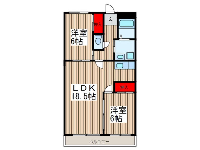 間取図 エルヴェ武里