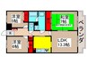 市川東レジデンス 3LDKの間取り