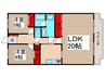 市川東レジデンス 2LDKの間取り