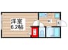 サンシャイン平井 1Kの間取り