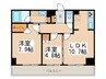 フォリア－ジュ青葉台 2LDKの間取り