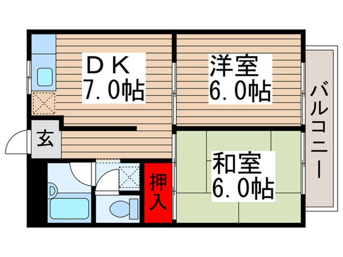 間取り図 パークサイド　２