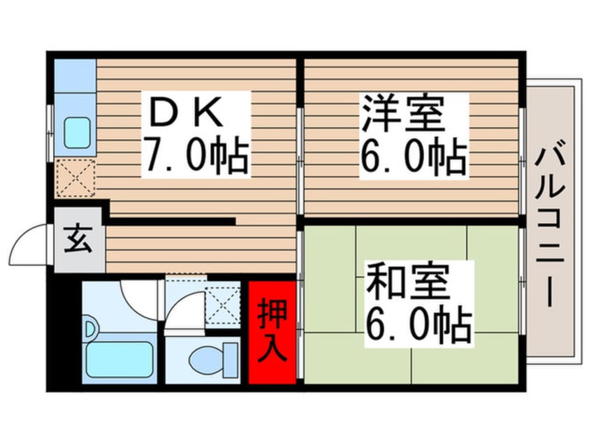 間取図 パークサイド　２