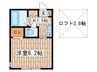 セレーノ田浦Ⅱ 1Kの間取り