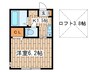 セレーノ田浦Ⅱ 1Kの間取り
