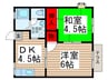 コ－ポみのり 2DKの間取り
