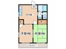 新緑ハイツ 2DKの間取り