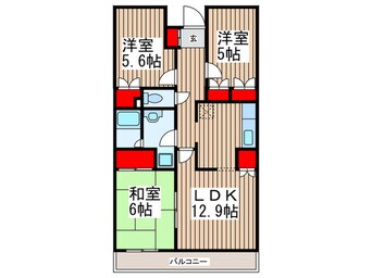 間取図 グランデージ３武里