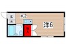 スペ－ス４ 1Kの間取り