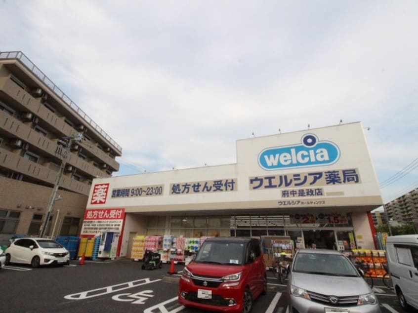 ウエルシア府中是政店(ドラッグストア)まで101m フラワーヒルズ