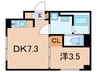 GRAN　PASEO市谷仲之町 1DKの間取り