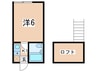 ハイツサリンジャー 1Kの間取り