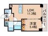 ルミシティ月島 1LDKの間取り