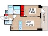 ルミシティ月島 1LDKの間取り