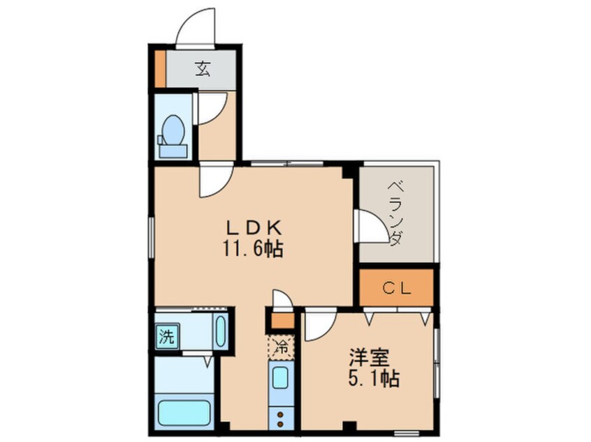 間取図 フレンテ鵜の木