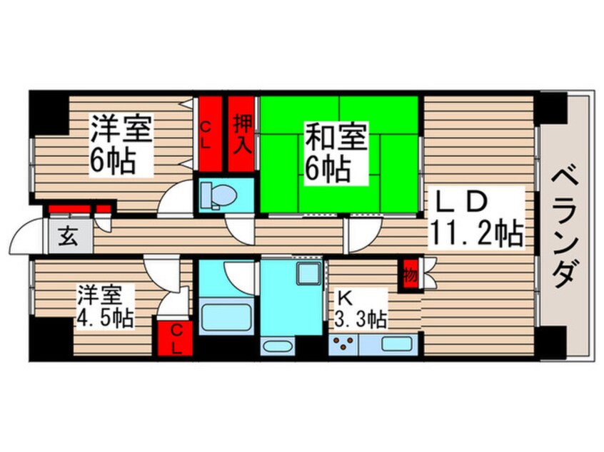 間取図 リーベスト東中山（420）