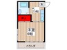 コ－ポ門脇 1Kの間取り