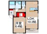 アルモニー高鼻 1LDKの間取り