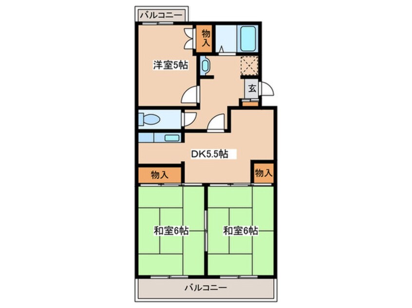 間取図 ベルハイツ高嶺