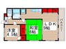 ハイフィールド浦和2 2LDKの間取り