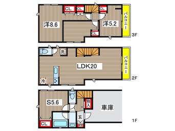 間取図 Kolet稲田堤#08