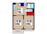 東町サンハイツ 2DKの間取り