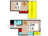 グリ－ンプラザ梅島（４０６） 1LDKの間取り