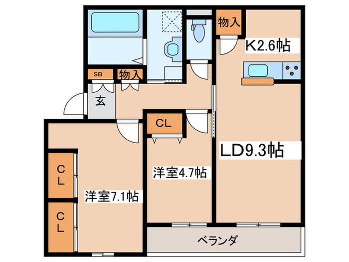 間取り図 アンジュール　サリエ