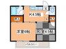 ハイム青木 2Kの間取り