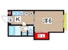 コ－トハウスフナツ 1Kの間取り