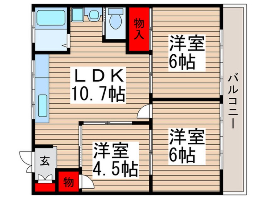 間取図 第二稲荷台ハイツ