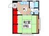 ホワイトリーズ 1Kの間取り