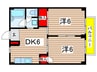 ファーストグリーン 2DKの間取り