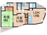 ラレーブ金町 2LDKの間取り