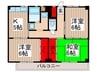 ビレッジハウス串崎１号棟 3Kの間取り