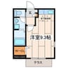 ジャルダン 1Rの間取り