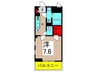 シャトーレ 1Kの間取り