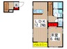 グリシナ 1LDKの間取り