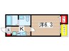 天台フラット 1Kの間取り
