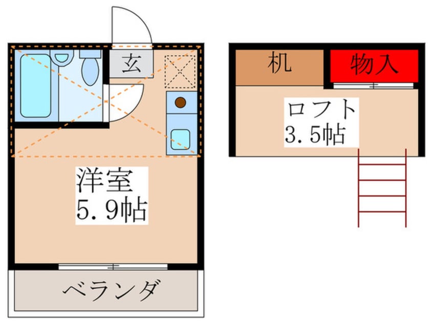 間取図 ｍｙ　ｐｌａｎ中野中央Ａ