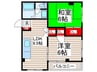 サンヒルズ 2LDKの間取り