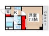 KITTO 2 1Kの間取り