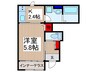 仮)ベルクレスト 1Kの間取り