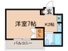 モンシャトー久地 1Kの間取り