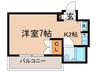 モンシャトー久地 1Kの間取り
