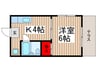 ビラハザマ 1Kの間取り