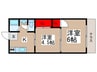アビタシオン新柏 2Kの間取り